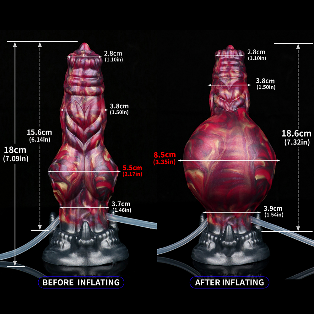 Inflatable Squirting Hellfang Dildo